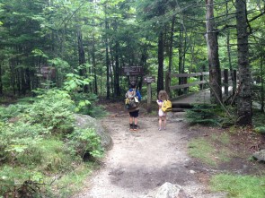 Hikers at Roaring Brook